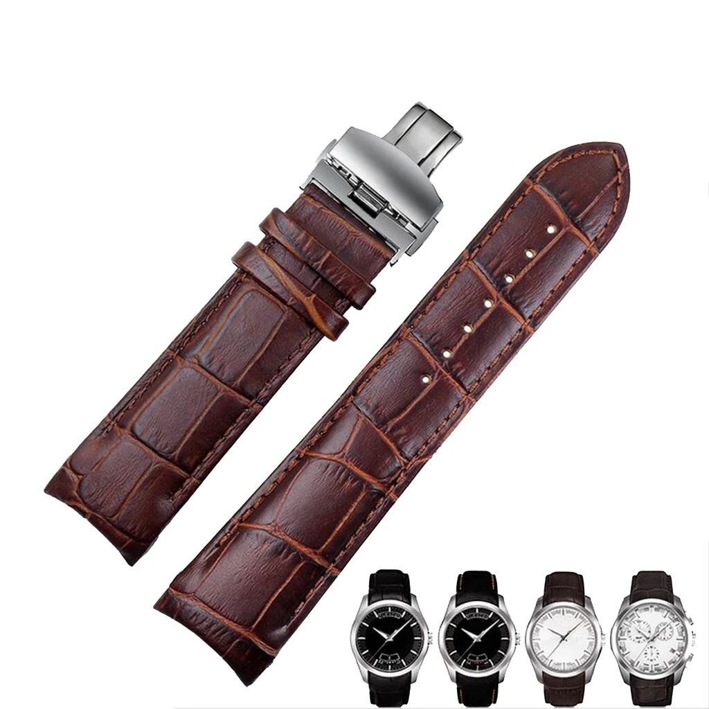 

Fashion Man/Woman's Leather Watchband Replacement Watch Strap for Hours with Stianless Steel Silver Buckle