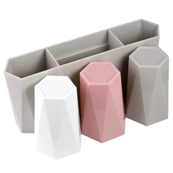 

1 Set Practical Wall Mounted Toothbrush Shelf Mug and Toothpaste Holder Toothbrush Rack for Bar Hotel Bathroom