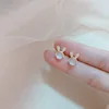 2024 New Arrival Stud Earrings Fashion Opal Women Classic Korean Cute Little Rabbit Retro Simple Female Jewelry 1