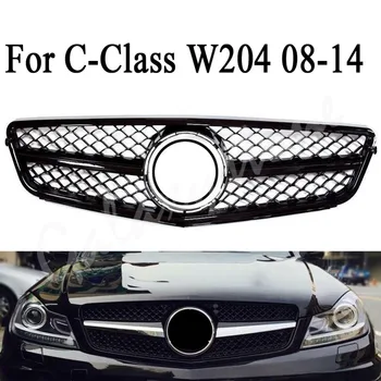

Car New ABS Front Upper Grill Bumper Grille Fit For Mercedes Benz C-Class W204 2008 2009 2010 2011 2012 2013 2014