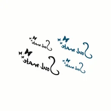 Waterproof Temporary Tattoo Sticker Sexy English Butterfly Arm Shoulder Calf Fake Tattoo Body Art Small Sticker Female