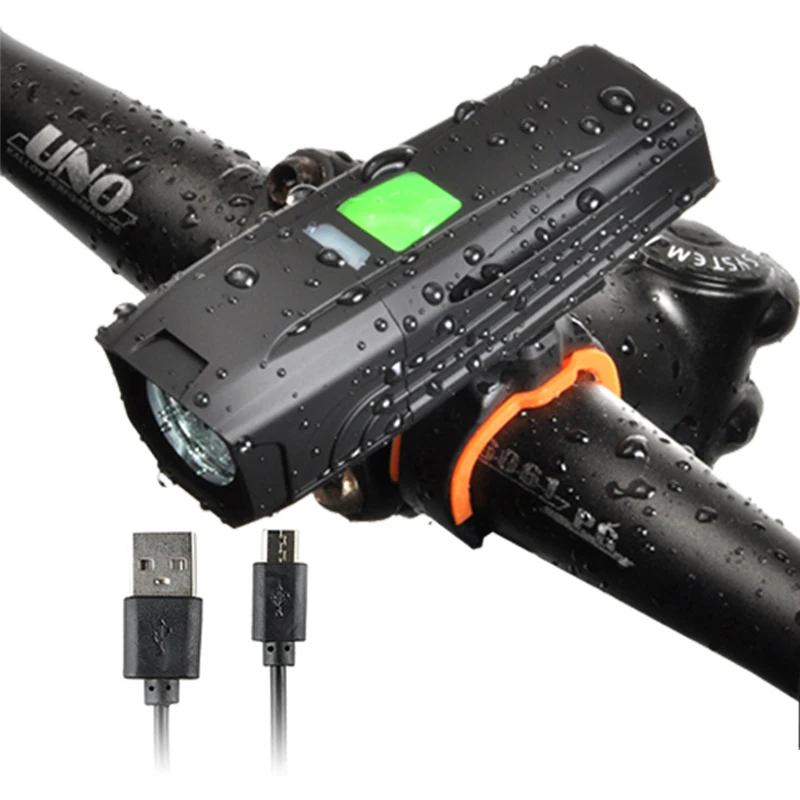 

Bike Lights Front Powerful USB Rechargeable LED 2000mAh MTB Torch Light Ultralight Blacklight Rainproof 18650 Bicycle Flashlight