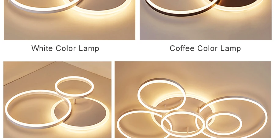 Современная светодиодная акриловая люстра в виде канделябра для гостиной спальни Lamparas De Techo белая или кофейная Поверхностная светодиодная