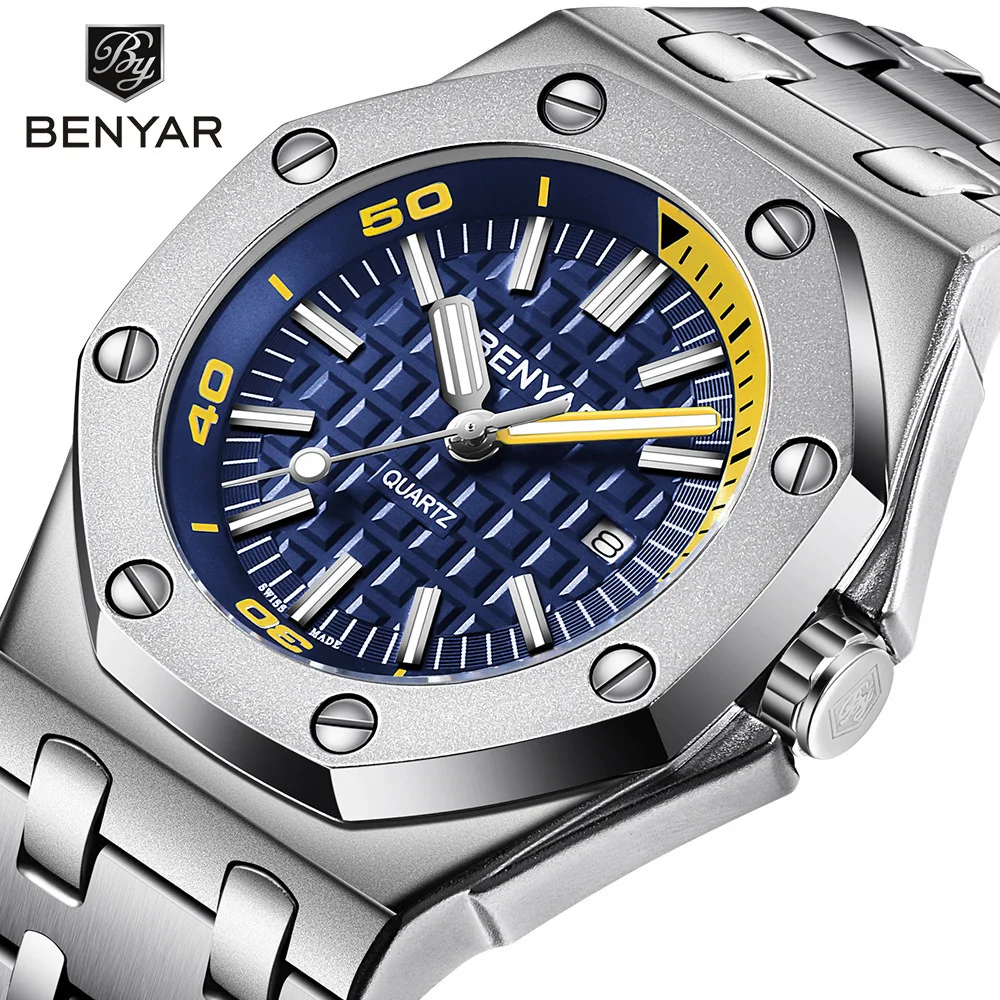 

Jacobin benyar New Products Watch Men Fashion Calendar MEN'S Quartz Watch Watch5123m