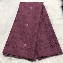 Высокое качество швейцарская вуаль кружева в швейцарской вышивкой швейцарская вуаль кружевная ткань с 3D цветком бисером