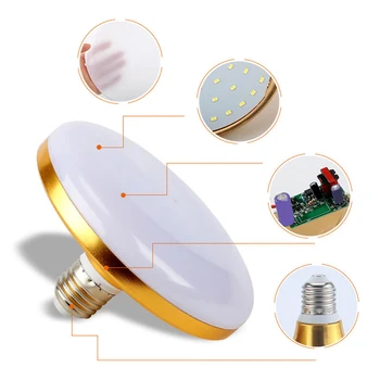 

E27 LED Bulb 15W-60W 220V Ampoule Disc Shape LED Lamp Light Bulb for Home Lighting Spotlight Table Lamp for Ceiling