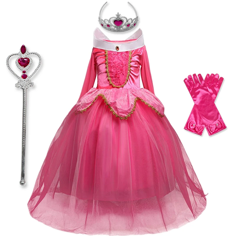 Princess Costume Christmas New Year Halloween Girls Dress up Kids Dresses for Girls Cosplay Clothing 4 5 6 7 8 Years Children little girl skirt dress Dresses