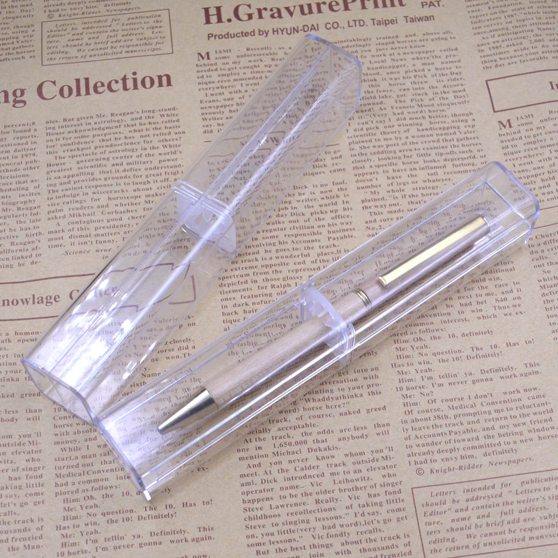 

Transparent Pencil Case For One Pen Protection Plastic Pen Holder Gift Pencilcase Storage Box Stationery Office School