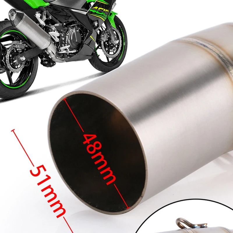 Выхлопная система для мотоцикла, глушитель для Kawasaki Ninja 400 Ninja Z400, средняя труба с выхлопной трубой