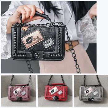 

Chain Square Sling Bag 2020 New Style WOMEN'S Bag Handbag Bag Fashion Badge Shoulder Bag Women's
