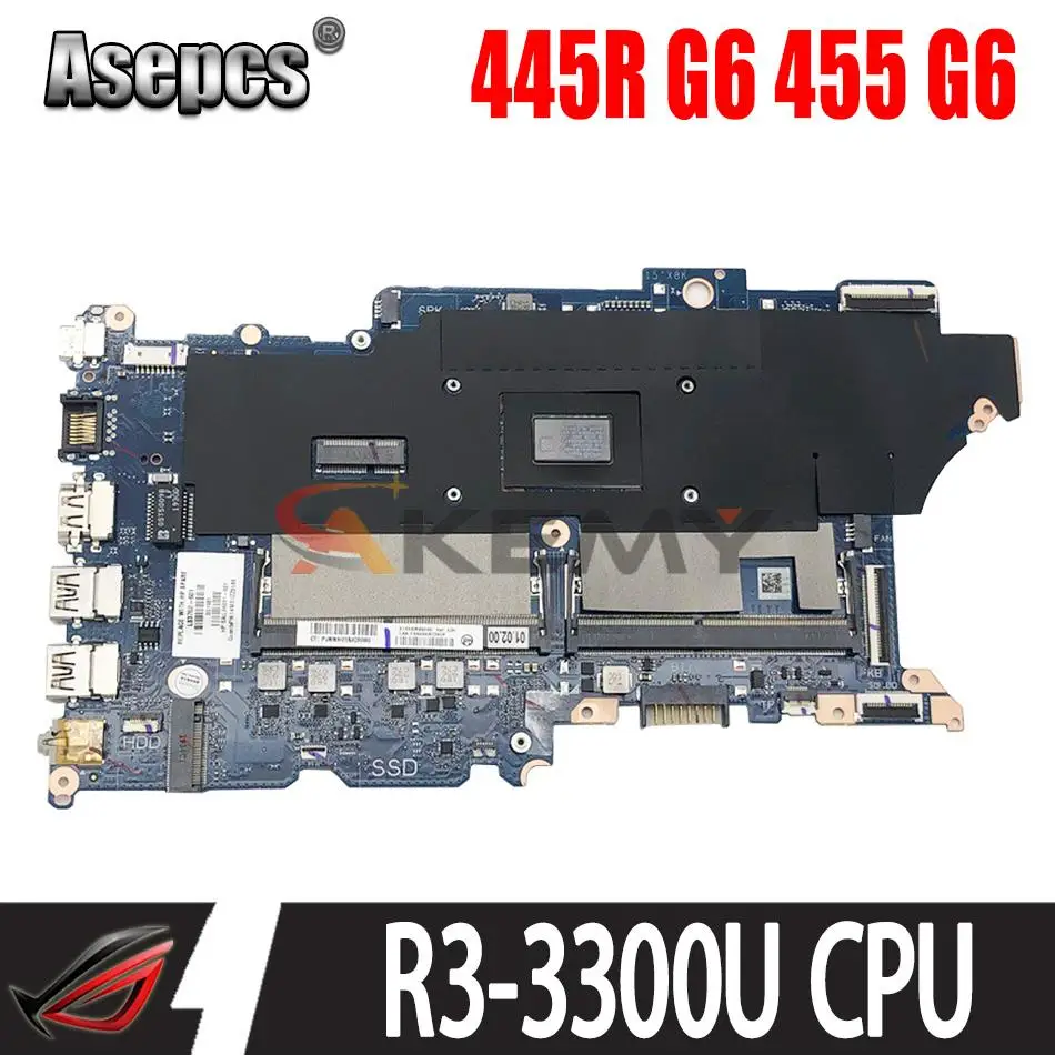 Оригинальная материнская плата для ноутбука HP PB 445R G6 с R3-3300U DA0X9KMB8E0 L83762-601 DDR4 MB 100%