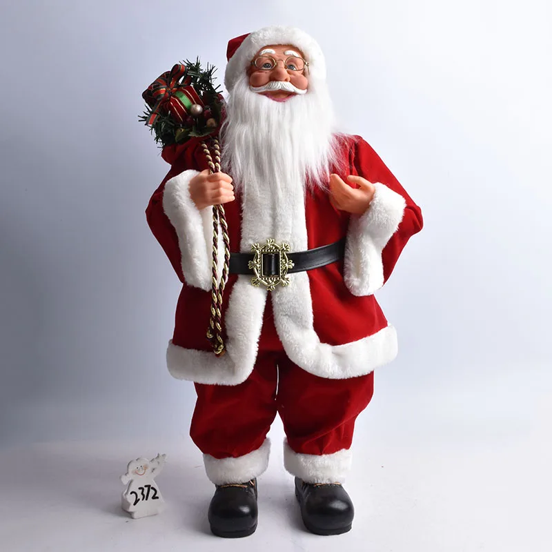 

Creative Christmas Santa Claus Statue Fashion Father Christmas Art Sculpture Craftwork Show Window Decoration R3495