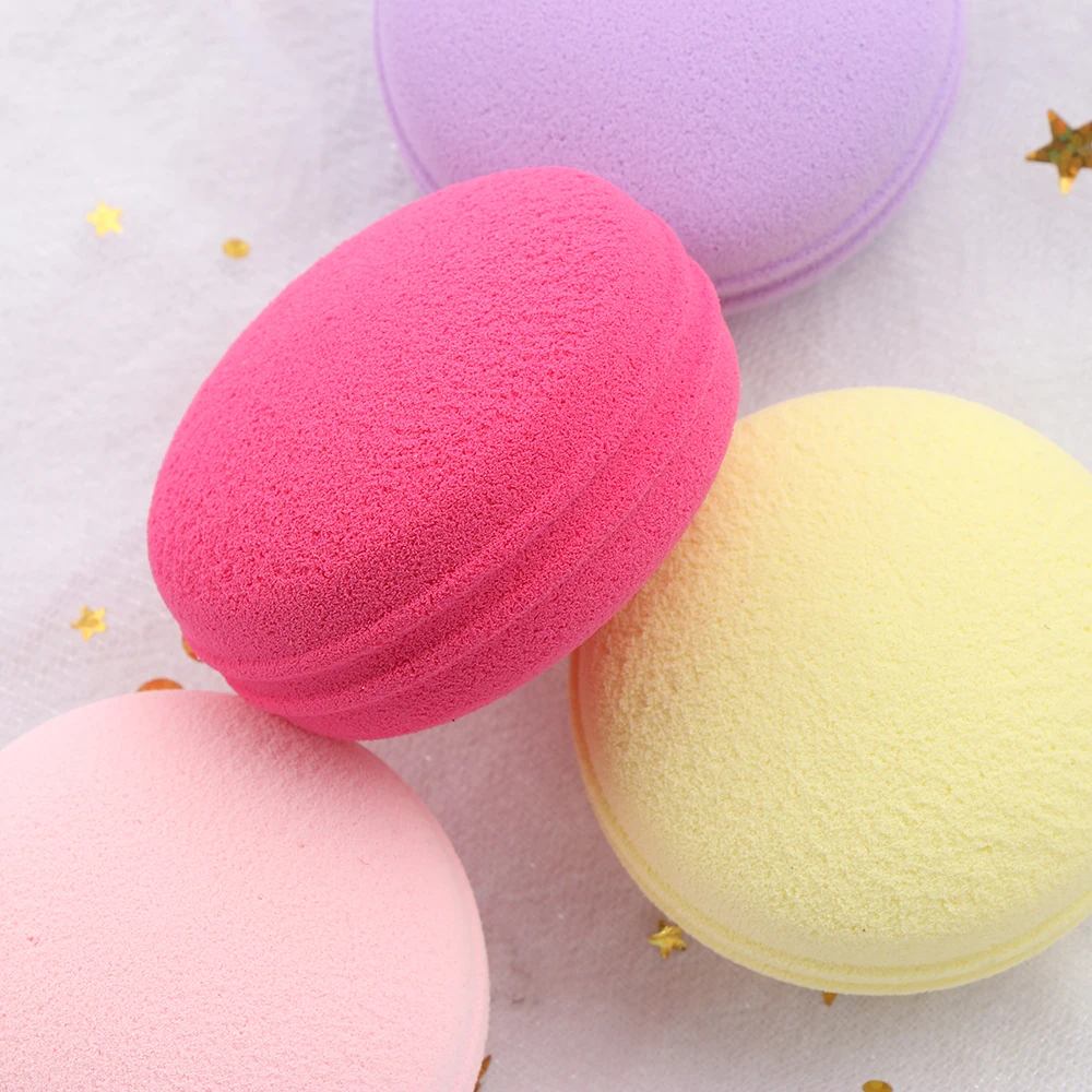 1 шт. макияж Macaron спонж пуховка для лица BB крем косметика мягкая влажная сухая