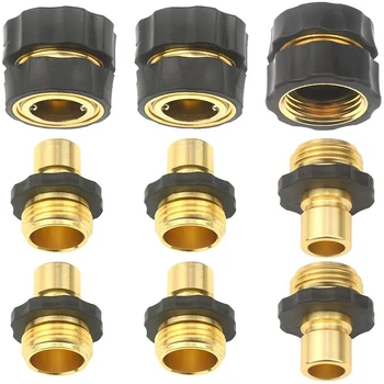 

Garden Hose Quick Connector - Water Hoses Quik Connect Release Comfortable Rubber Grips Garden Hose Connector Set