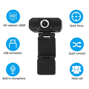 

USB 1080P HD WebCam 10MP Webcam High Definition Auto Focus Web Cam with Microphone for Computer Laptop Notebook