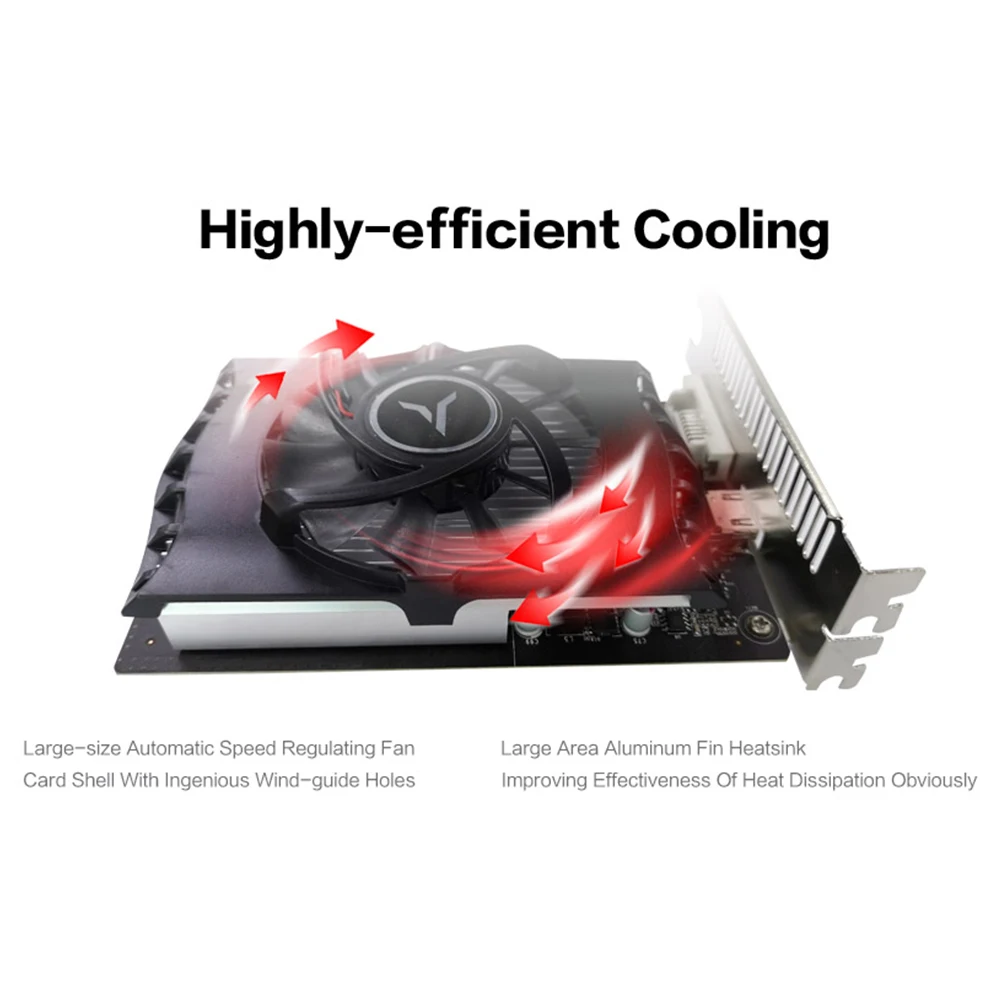 Yeston GeForce GT 1030 GPU 2 ГБ GDDR5 64 бит игровой настольный компьютер ПК видеокарты Поддержка