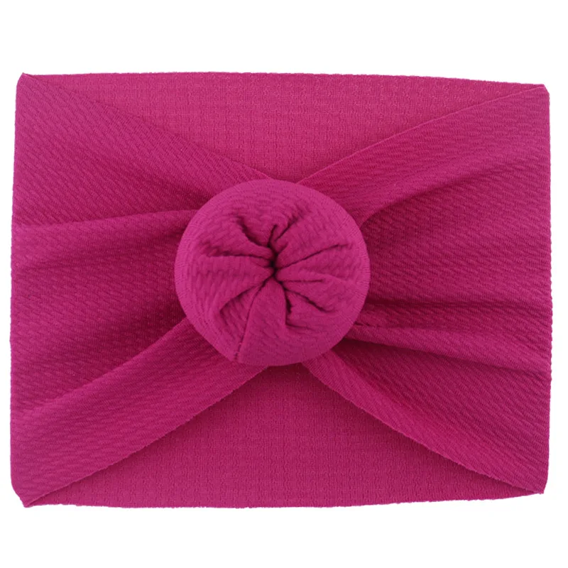35 fuchsia Украшение для детей, повязка на голову, повязка для малышей для маленьких девочек повязка на голову в форме пончика с короной и диадема на голову Bebe Opaska Dla Dziewczynki Elastique Cheveux Fille Детские бантики, аксессуары для волос - Цвет: 35 fuchsia