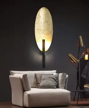 

All copper post-modern minimalist wall lamp living room bedroom bedside personality designer model room clothing store mirror fr