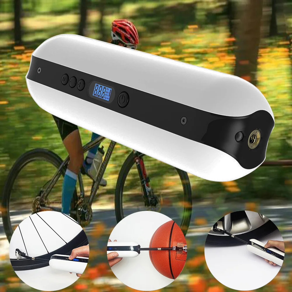 

Rechargeable Inflator 150PSI Portable Bicycle Electric Car Tire Bike Pump Tire Pump MTB Road Bike Motorcycle Car Air Inflato