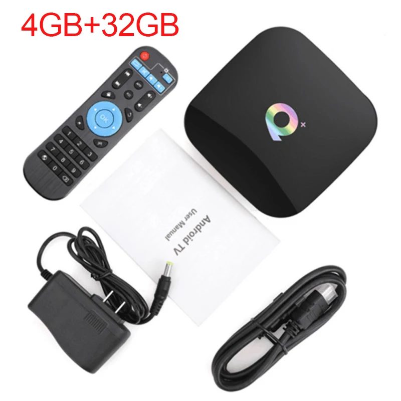 4GB 32GB Q Plus Smart tv Box Android 9,0 телеприставка 2 ГБ 4 ГБ ОЗУ 16 ГБ 32 ГБ 64 Гб ПЗУ 6K H.265 USB3.0 Netflix Allwinner H6 медиаплеер - Цвет: 4GB 32GB