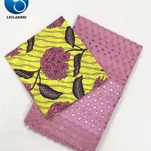 LIULANZHI африканская восковая кружевная ткань последние принты цветы батик хлопковая ткань и хлопковая вуаль кружевная ткань ML8WR66-ML8WR92