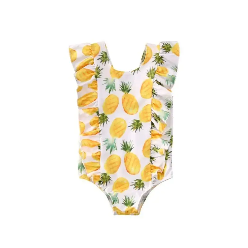 Kid Baby Girl Ruffles pineapple Swim suit Toddler swimsuits one piece Childrens watermelon Infant Bathing Suit 1-5T