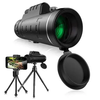 

40X60 Zoom Optical HD Lens Monocular Telescope Waterproof Anti-fog + Free Gift Tripod+ Clip For Universal Phone 2019 NEW