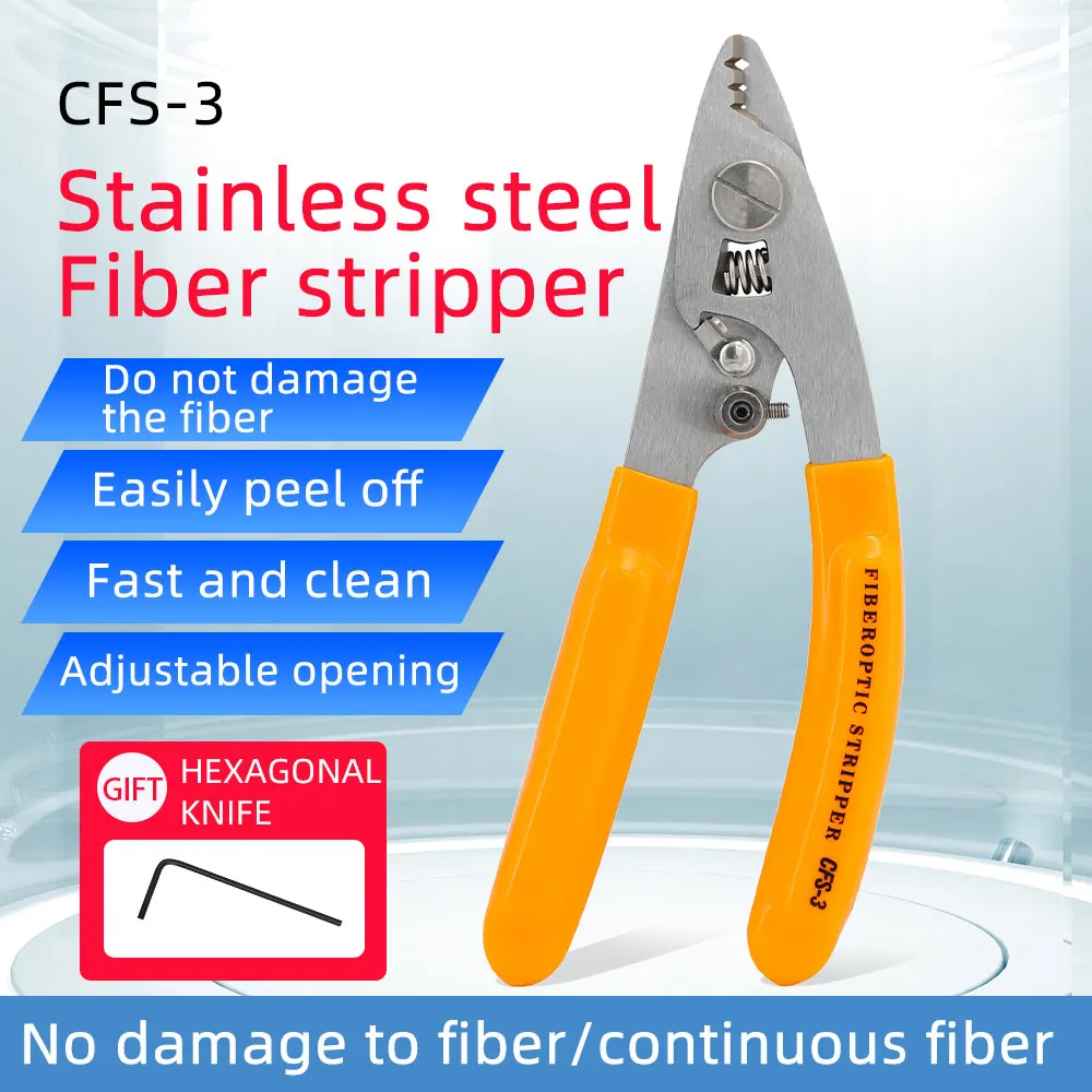 FTTH CFS-3 Three-port Fiber Optical Stripper/ Pliers/ Wire strippers High quality stainless steel Optical Fiber Stripping Plier