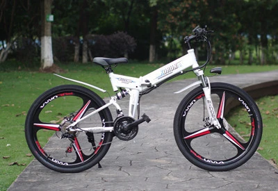 white MYATU 48v 400w E-bike 21 блоки переключения скоростей Электрический велосипед ЖК-экран дешевый складной 26 дюймов складной Электрический горный велосипед - Цвет: white