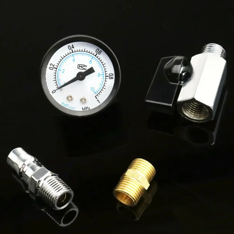 1/4Air Давление регулятор масло/водоотделитель Ловушка фильтр-Аэрограф компрессор Давление датчик