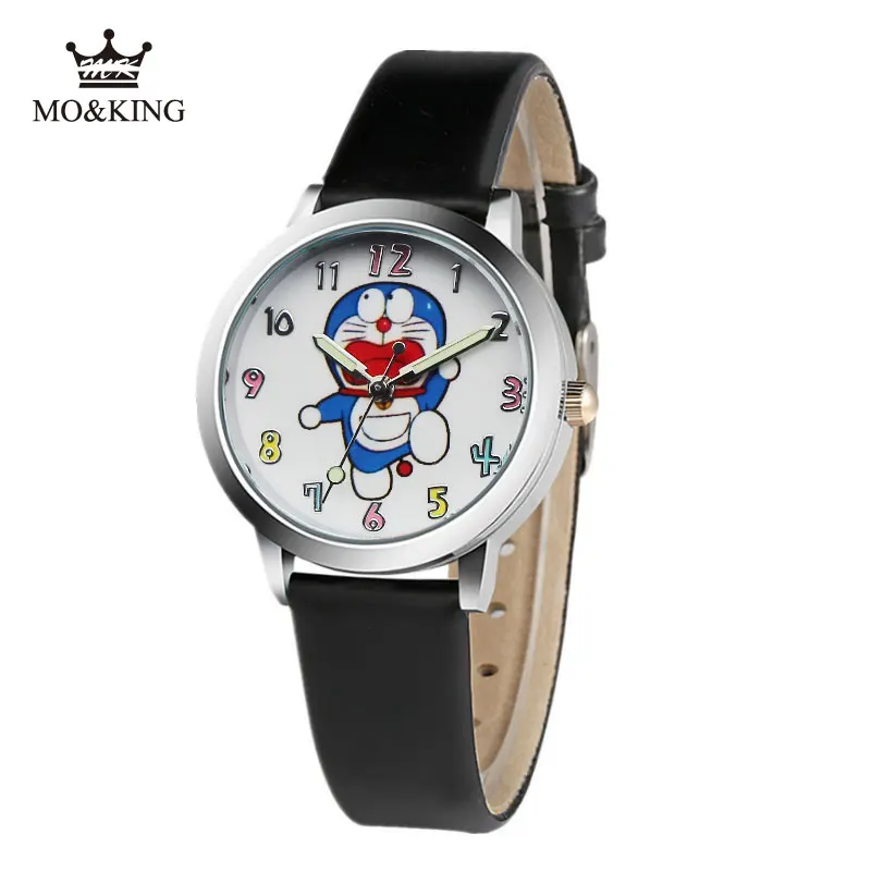 Детские часы для мальчиков и девочек с милым мультяшным котом учеников начальной