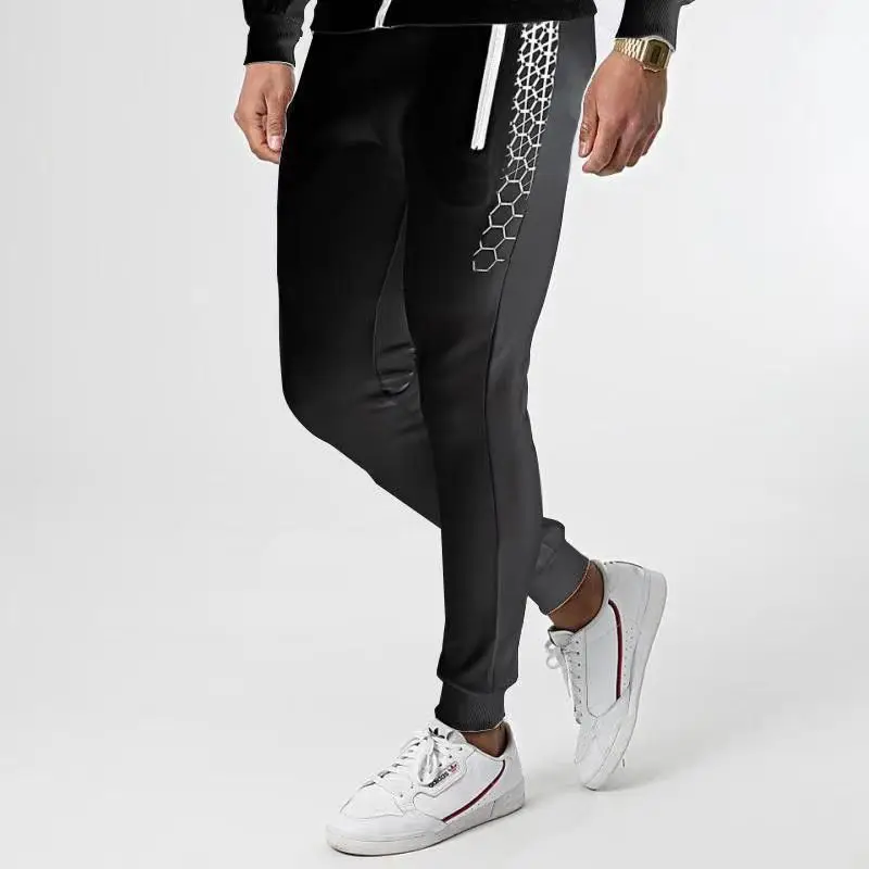New Running Sports Suit Mens Fashion Casual Hooded Sweater + Pants 2-piece Suit Outdoor Track Suit Fitness Jogging Sportswear