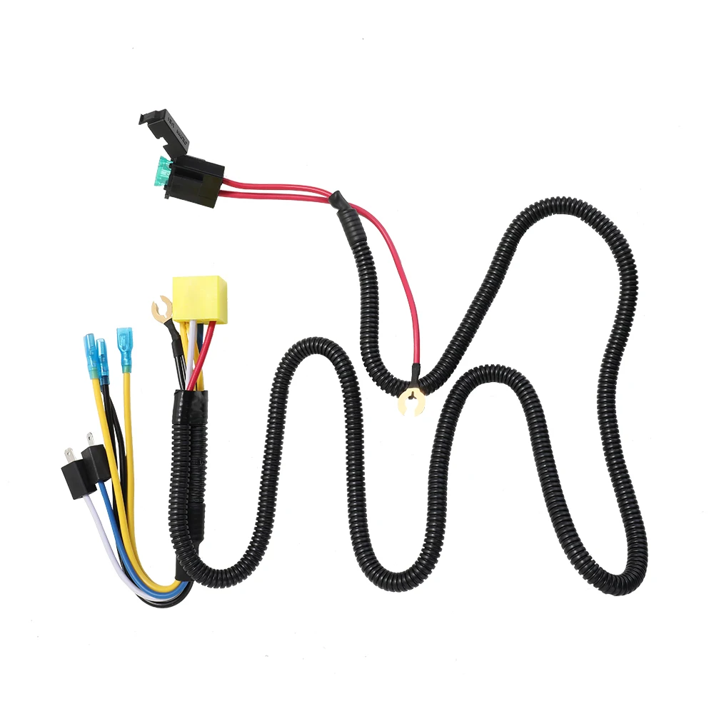 Универсальный 12 V/24 V звуковой сигнал Кабельное реле для крепление для решетки взрыв тон рога гудок для мотоцикла провода комплект жгута проводов реле предохранитель