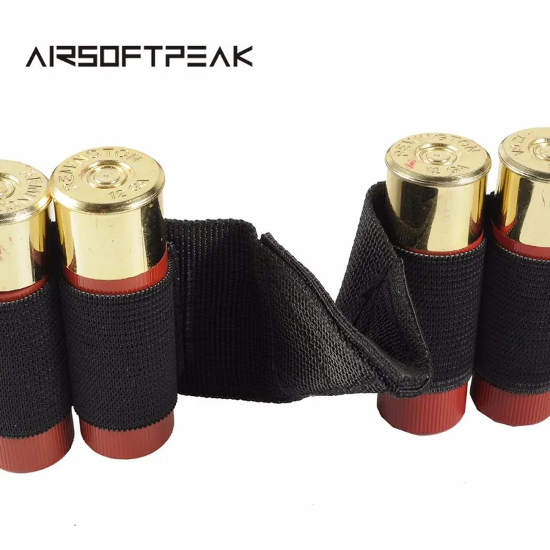 AIRSOFTPEAK Тактический лазерный прицел 50 дробовик оболочки ремень для патронташа 12 GA патроны держатель военный, для дробовика пояс-патронташ