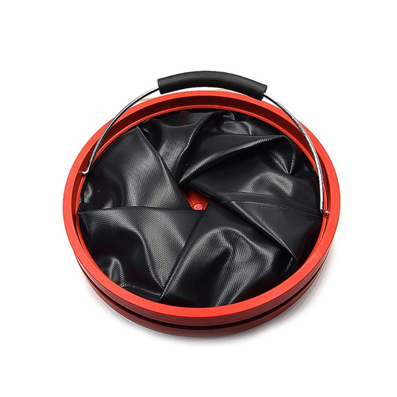 

Car Washing Foldable Bucket with Lid Fishing 12L Collapsible Bucket Water Container Large Capacity Folding Bucket