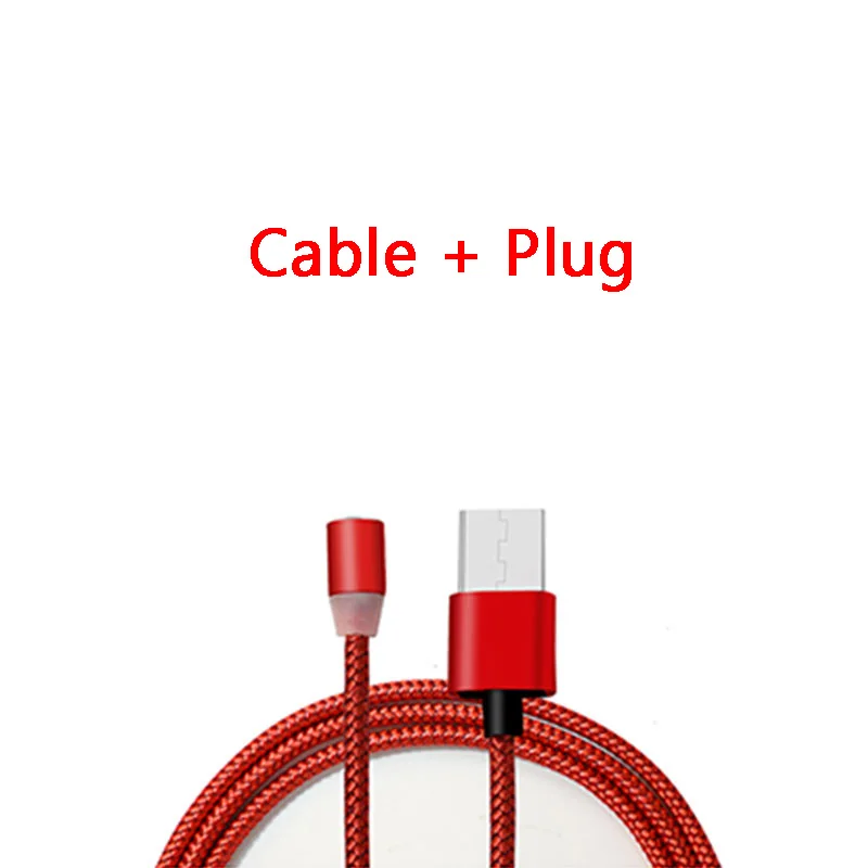 Красный Магнитный кабель USB type C type-C для зарядки USB C Магнитный кабель Micro USB шнур для мобильного телефона для huawei samsung(N0911 - Цвет: Красный