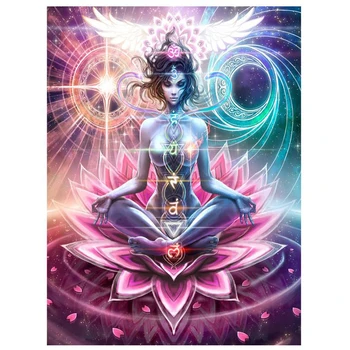 

DIY 5D Diamond Painting Full Square/Round Buddha Lotus Diamond Embroidery Mosaic Cross Stitch Kits Crafts Wall Home Decoration