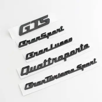 

For Maserati GTS Gransport Granlusso Quattroporte Grantuanismo Sport Logo Car Stickers Styling ABS Emblem Trunk Fender Badges