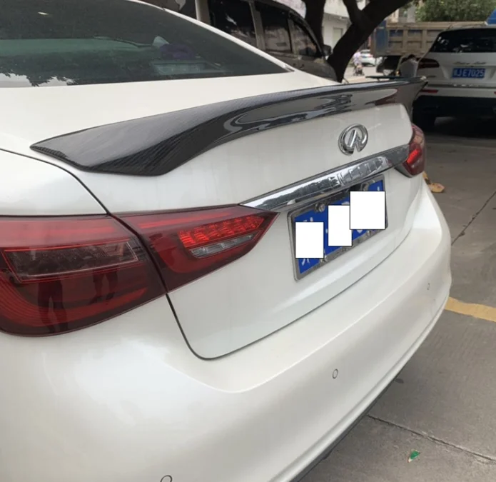 Для Infiniti Q50 Q50S спойлер большой спойлер для губ задний спойлер багажника углеродного волокна материал заднего крыла автомобиля задний спойлер для Infiniti Q50 спойлер+ UP