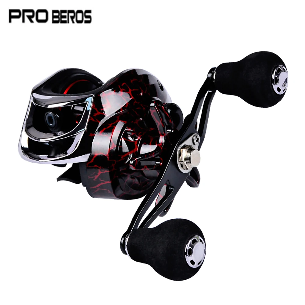 PRO BEROS DW121 7.1:1 Baitcasting Fishing Reel Bait Casting Reels Metal Fishing Reel Aluminum Alloy 18+1BB Spool 10KG Max Drag