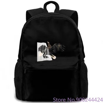 

2020 Summer New Neil Barrett Eagle Pegasus Pattern Stitching Abstract Print Men's backpack