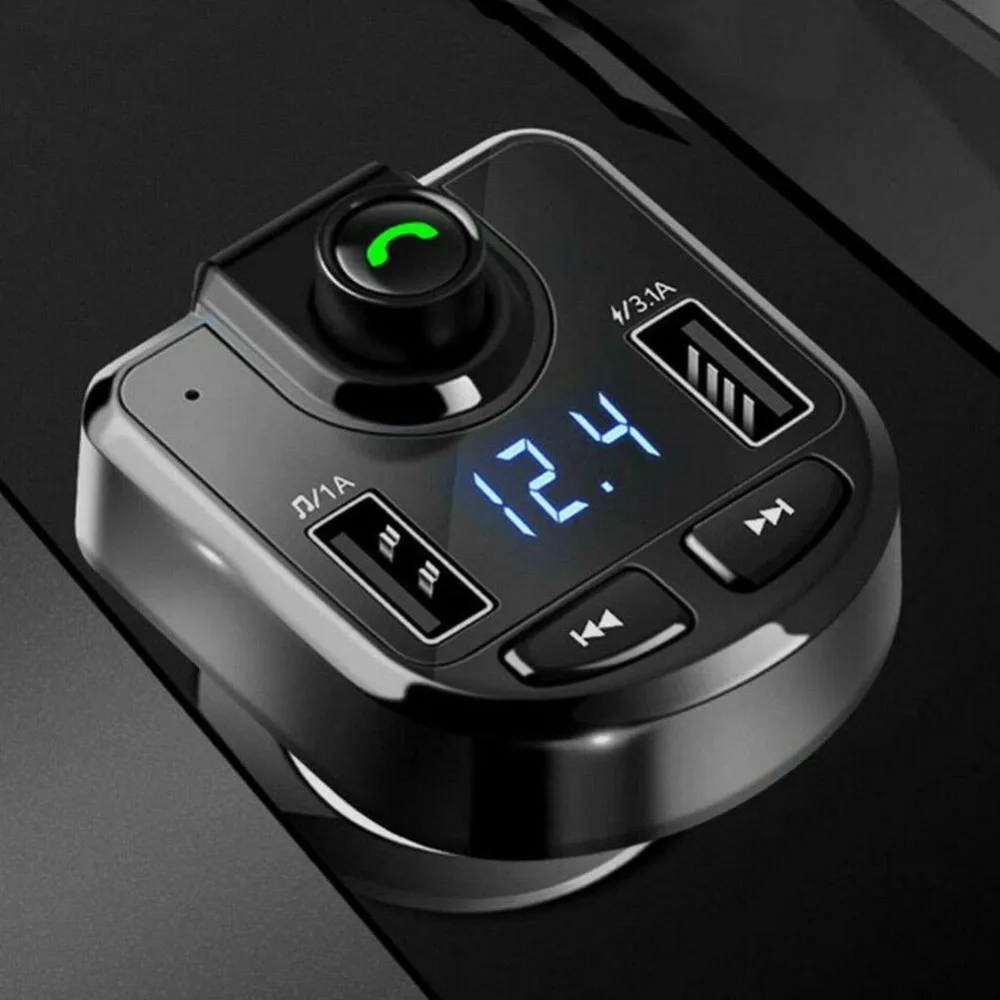 Беспроводной Bluetooth MP3 плеер Handsfree автомобильный комплект fm-передатчик Поддержка TF карта U диск 3.1A быстрое двойное USB зарядное устройство адаптер питания