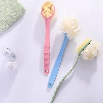 

Fashion New Long Handle Hanging Soft Mesh Back Body Bath Shower Scrubber Brush Sponge For Bathroom Hot Sale Shower Brush