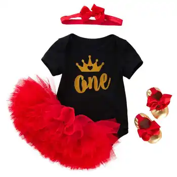 

Kids Dresses For 2020 Girls Tutu Girls First Birthday Party Infant Dress Baby Girl 1 Year Baptism Clothes Vestido Infantil