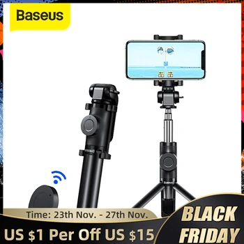 

Baseus Bluetooth Wireless Selfie Stick For iPhone Android Tripod Selfie Stick Mini Tripod Extend Foldable Monopod Tripod Stick