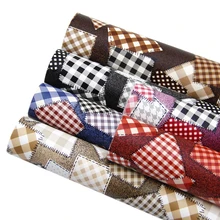 20*34 см лоскутное одеяло сшивание решетки синтетическая кожа, материалы для ручных поделок для сумки серьги ремесла, 1Yc7499