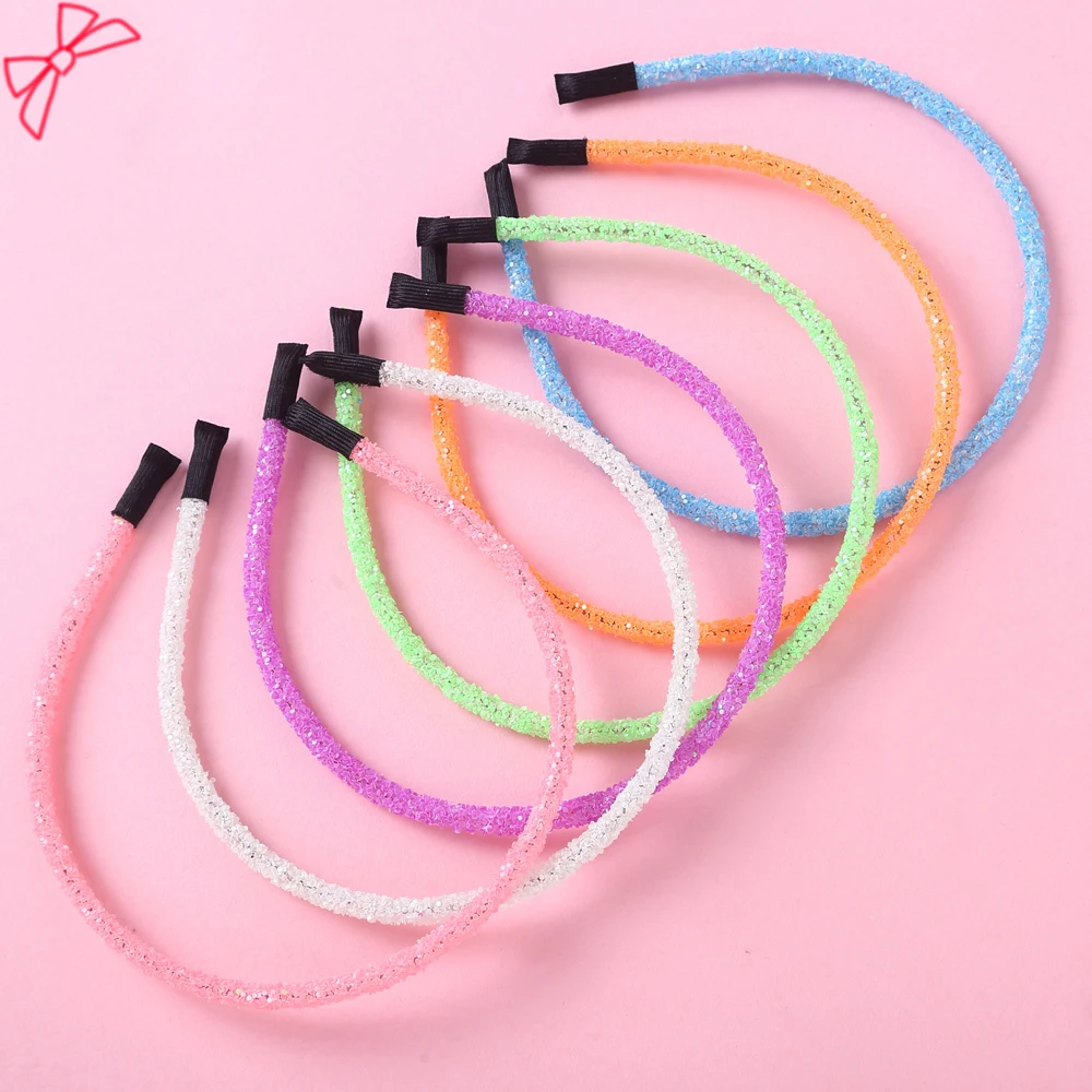 

New Multi Color Shiny Solid Color Hair Hoop Cartoon Headband Make Up Cute Hair band Simple party Hair Accessories For Women Gift