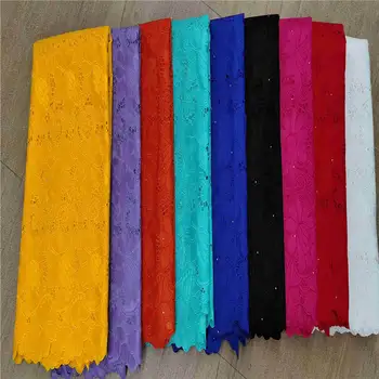

Latest african cotton lace fabric 2020 high quality nigerian french pure cotton embroidered Swiss voile lace fabrics !HL11703