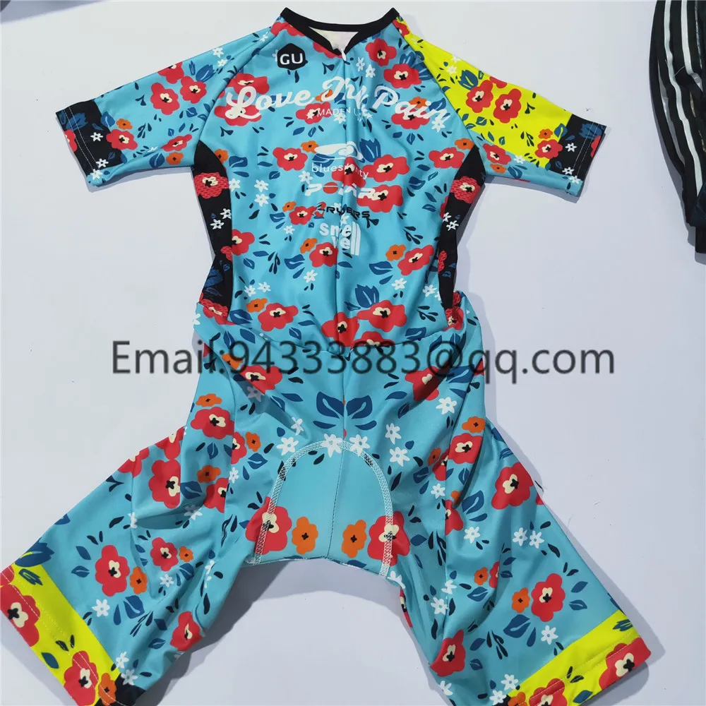 Love the pain classic graffiti cycling skinsuit women team swimsuit ropa ciclismo mujer triathlon suit bike equipment uniforme