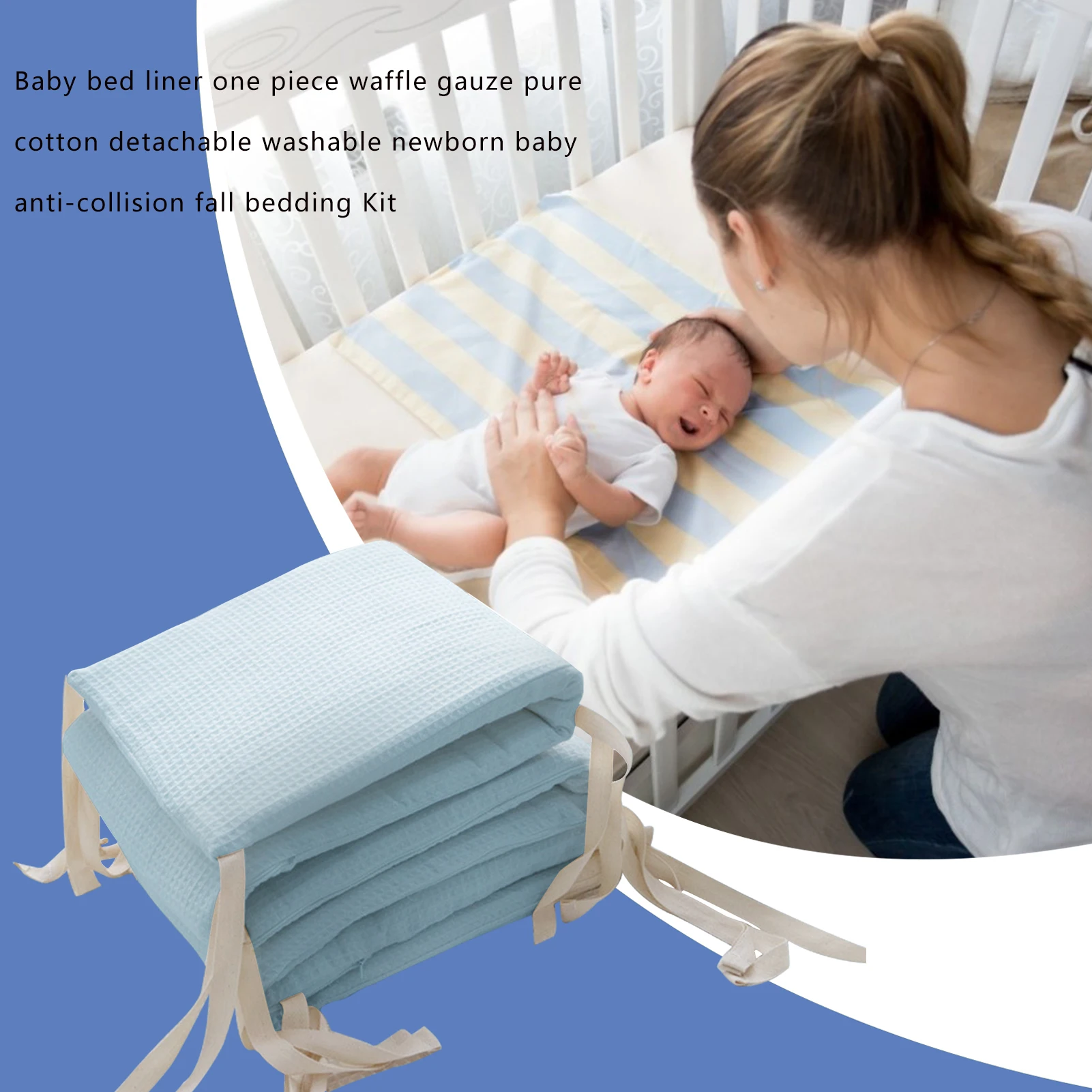 Baby Bed Thicken Bumper One-piece Crib Around Cushion Cot Washable Anti-collision Protector Pillows Newborns Room Decor